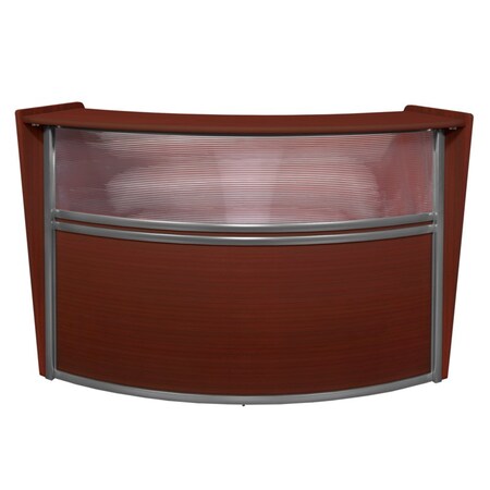 Regency Marque Reception Desk, 32 in D X 45.5 in H, 72 in W X Wood, Plexi, Mahogany 77310MH